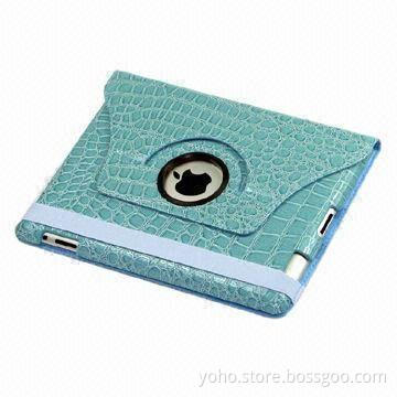 Blue Crocodile 360 Degrees Case for iPad 2 and iPad 3, Supports Auto-on/Off Feature